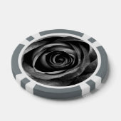 Schwarze Rose Blume Blumendekoration Vintag Pokerchips (Einzeln)