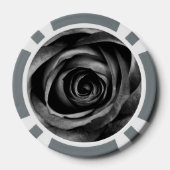 Schwarze Rose Blume Blumendekoration Vintag Pokerchips (Rückseite)