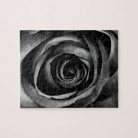 Schwarze Rose Blume Blumendekoration Vintag Puzzle (Horizontal)