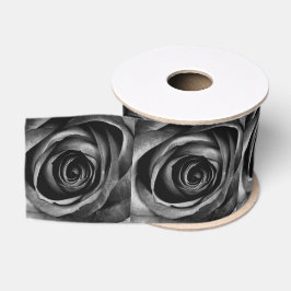 Schwarze Rose Blume Blumendekoration Vintag Ripsband