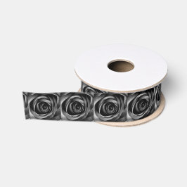 Schwarze Rose Blume Blumendekoration Vintag Ripsband