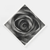 Schwarze Rose Blume Blumendekoration Vintag Serviette (Ecke)