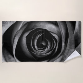 Schwarze Rose Blume Blumendekoration Vintag Strandtuch