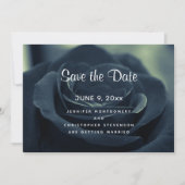 Schwarze Rose Blume Dark Gothic Vibe Wedding Save The Date (Vorderseite)