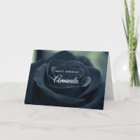 Schwarze Rose Blume Dunkle Gothic Vibe Geburtstag
