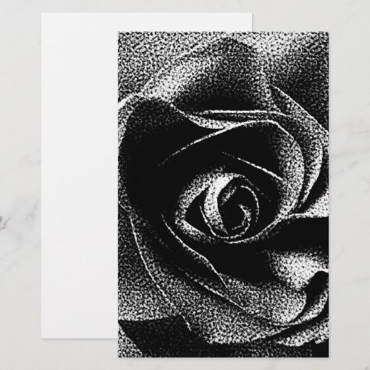 SCHWARZE ROSE BRIEFPAPIER (Vorne/Hinten)
