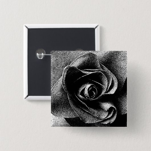 SCHWARZE ROSE BUTTON (Vorne & Hinten)