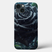 Schwarze Rose Case-Mate iPhone Hülle (Rückseite)