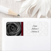 Schwarze Rose der Rückgabeadresse (Insitu)