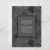 Schwarze Rose Dunkelgrau Abschluss Ankündigung (Rückseite)