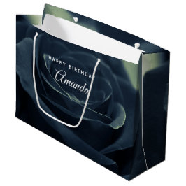 Schwarze Rose Dunkle Gotische Blume Foto Geburtsta Große Geschenktüte