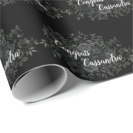 Schwarze Rose Dunkle Gotische Graduierungspartei Geschenkpapier