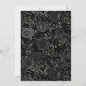 Schwarze Rose Dunkle Gotische Graduierungspartei L Einladung (Rückseite)