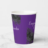 Schwarze Rose Dunkle Gotische Graduierungspartei L Pappbecher (Links)