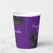 Schwarze Rose Dunkle Gotische Graduierungspartei L Pappbecher (Rechts)