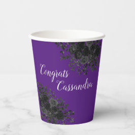 Schwarze Rose Dunkle Gotische Graduierungspartei L Pappbecher