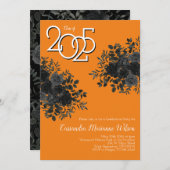 Schwarze Rose Dunkle Gotische Graduierungsparty Or Einladung (Vorne/Hinten)