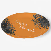 Schwarze Rose Dunkle Gotische Graduierungsparty Or Pappteller (Schrägansicht)