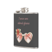 Schwarze Rose Farbige Sonnenbrille Flachmann (Links)