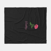 Schwarze Rose Fleecedecke (Vorderseite (Horizontal))
