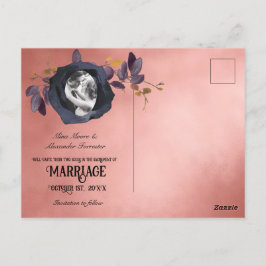 Schwarze Rose Foto Rette unser Datum Postkarte
