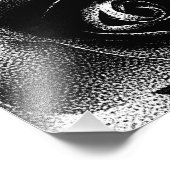 SCHWARZE ROSE FOTODRUCK (Ecke)