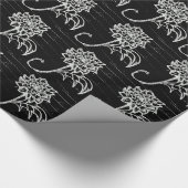 Schwarze Rose Geschenkpapier (Ecke)