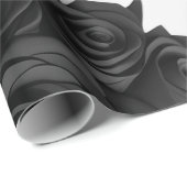 Schwarze Rose Geschenkpapier (Rolleneckpunkt)