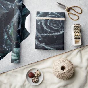 Schwarze Rose Geschenkpapier