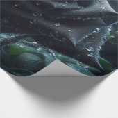 Schwarze Rose Geschenkpapier (Ecke)