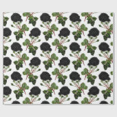 Schwarze Rose Geschenkpapier (Flach)