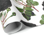 Schwarze Rose Geschenkpapier (Rolleneckpunkt)