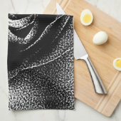 SCHWARZE ROSE GESCHIRRTUCH (Viertel Falte)