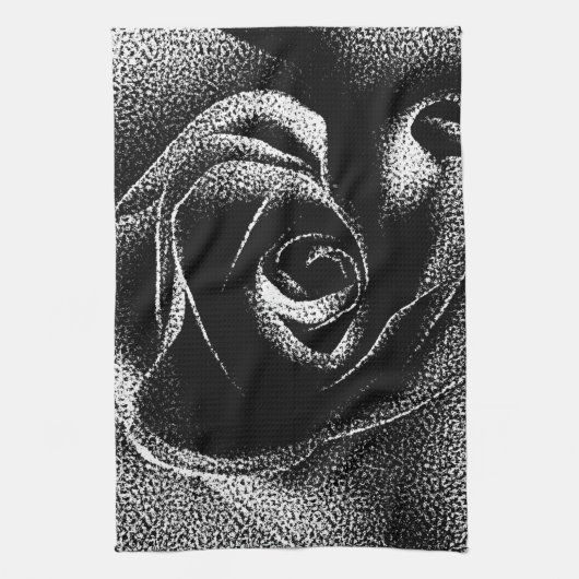 SCHWARZE ROSE GESCHIRRTUCH (Vertikal)