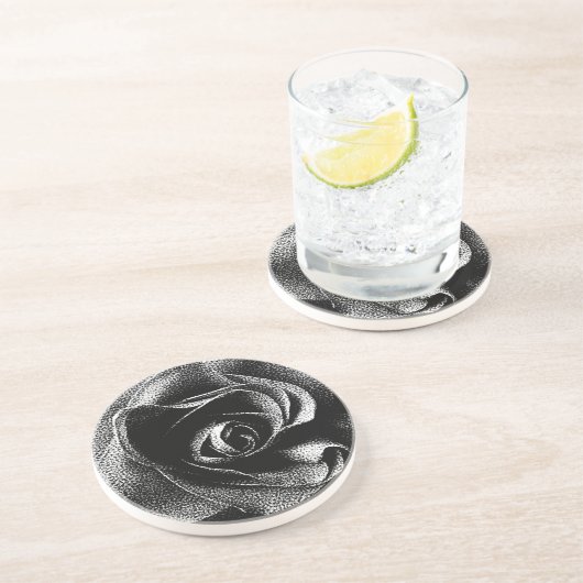 SCHWARZE ROSE GETRÄNKEUNTERSETZER (Seite)