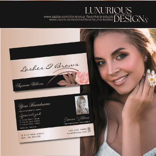 Schwarze Rose Gold Dekoration Herrliche Blume mit Visitenkarte