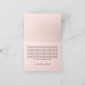Schwarze Rose Gold Foil Calligraphie Dankeskarte (Innenseite)