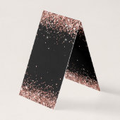 Schwarze Rose Gold Glitter 2 Halsketten-Displaykar (Rückseite)