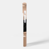 Schwarze Rose Gold Glitzer Sequenzen Case-Mate iPhone Hülle (Rückseite / Links)