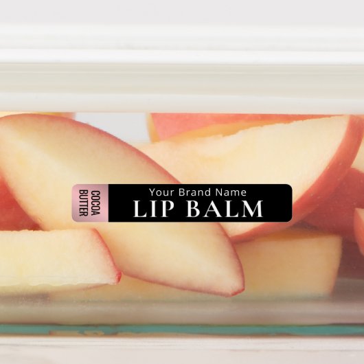 Schwarze Rose Gold Lipstick Lippen Balsam Wasserdi Etiketten (Befestigt)