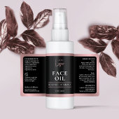 Schwarze Rose Gold Logo 2OZ Kosmetischer Tropfer F