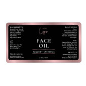 Schwarze Rose Gold Logo 2OZ Kosmetischer Tropfer F (Vorne)