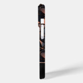 Schwarze Rose Gold Tiles Case-Mate iPhone Hülle (Rückseite / Links)