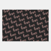 Schwarze Rose Goldreich glauben Liebe Geschenkpapier Set (Vorderseite 3)