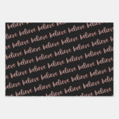 Schwarze Rose Goldreich glauben Liebe Geschenkpapier Set (Vorderseite 2)