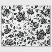 Schwarze Rose Halloween Geschenkpapier (Flach)