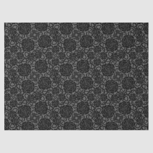 Schwarze Rose im Hintergrund Seidenpapier (Vorderseite)