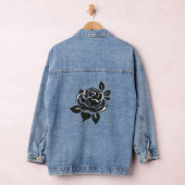 Schwarze Rose Jeansjacke (Hangar)