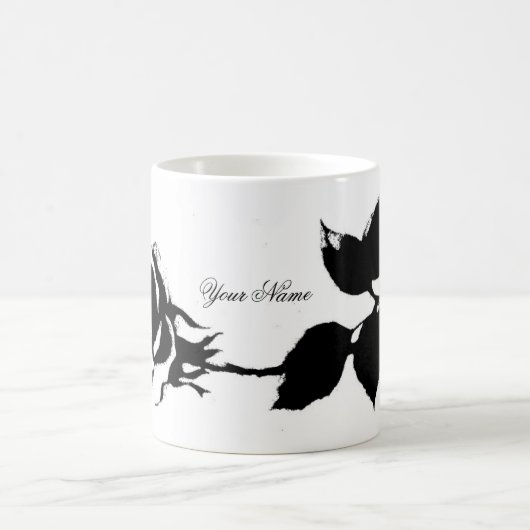 Schwarze Rose Kaffeetasse (Mittel)