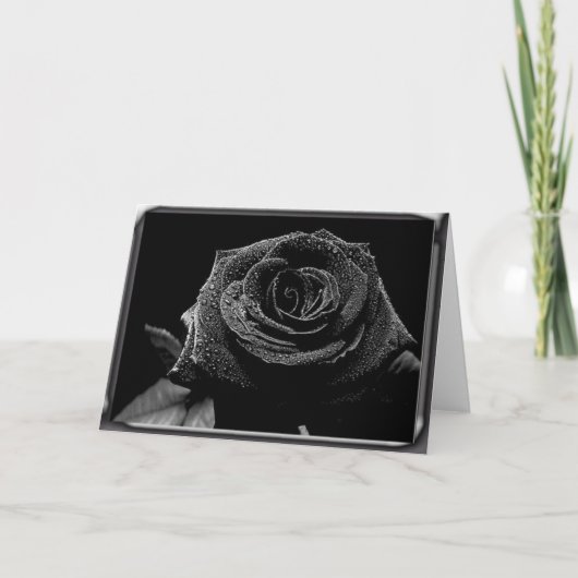 Schwarze Rose Karte (Vorderseite)